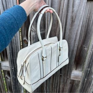 Vintage Coach Large Hamilton Pebbled Leather Satchel